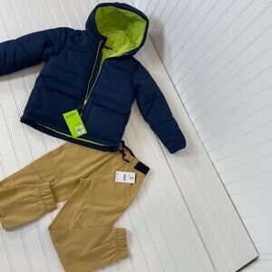 NWT DSG Boys Navy Puffer Jacket and Zoltan Dust Jogger Pants SET OF 2 - Size 6